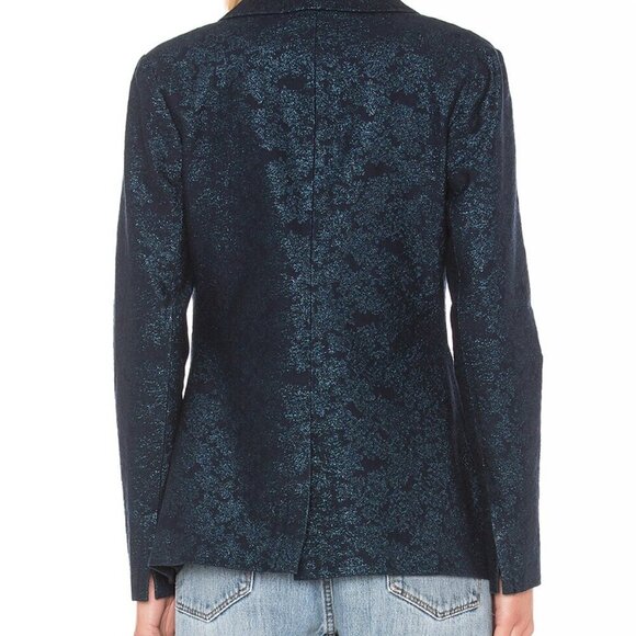 J Brand Layla Textured jacquard metallic Brocade Floral Blazer - Picture 3 of 12